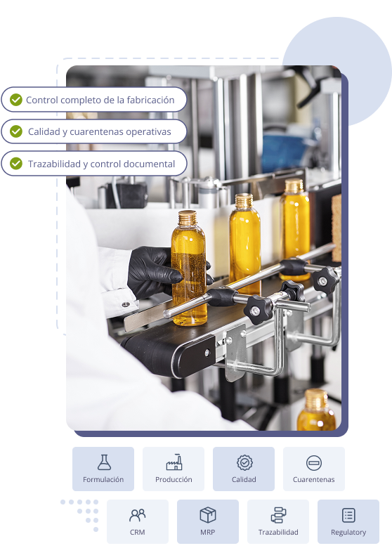 Funcionalidades del ERP para el sector industria química