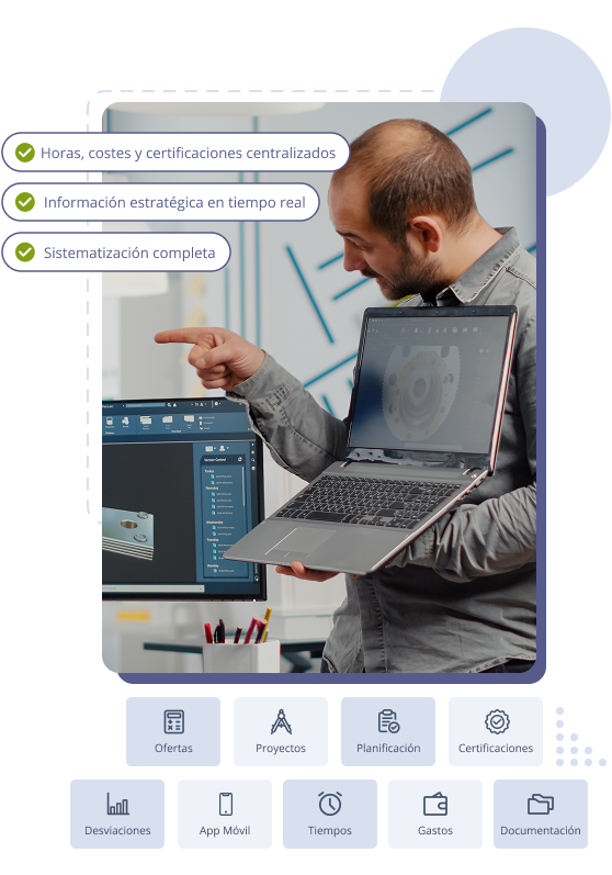 Funcionalidades del ERP para proyectos de cálculo, diseño y estudios especiales